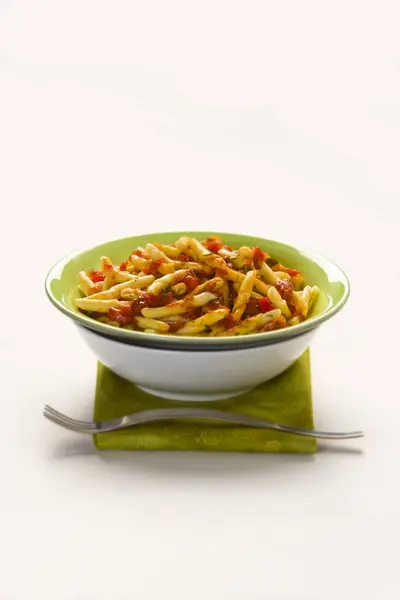 Penne pasta with tomato sauce — Stock Photo, Image