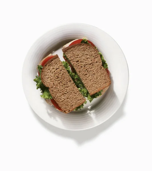 Sandwich de lechuga y tomate — Foto de Stock