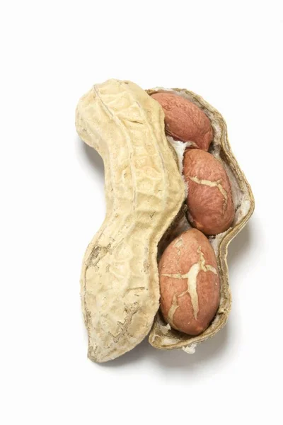 Unshelled peanut and opened — Stock Photo, Image