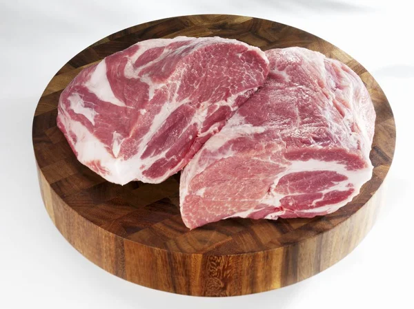 Raw pork neck pieces — Stock Photo, Image