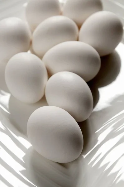 Bowl of white eggs — Stock Photo, Image