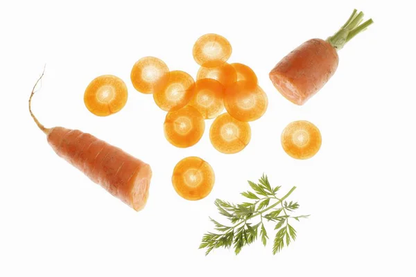 Sliced orange carrots — Stock Photo, Image