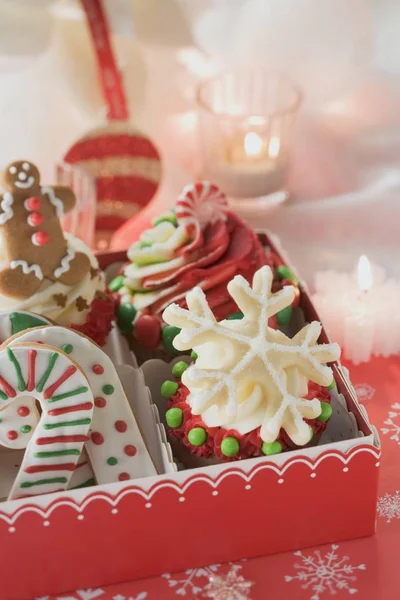 Pasteles y galletas de Navidad — Foto de Stock