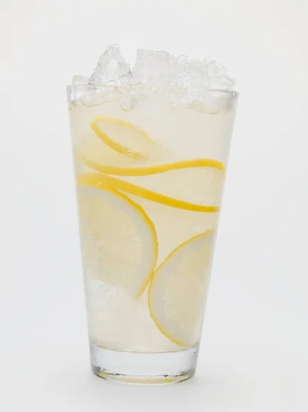 Glass of lemonade with crushed ice — Stock Photo, Image