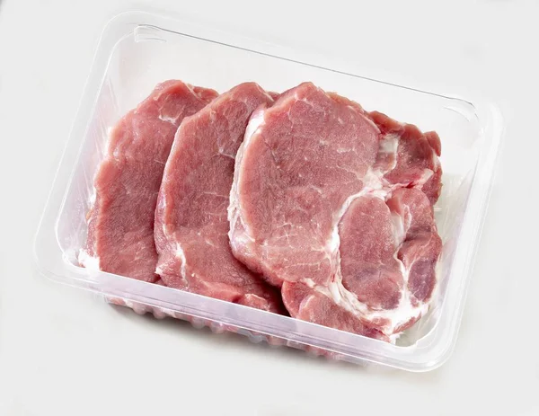 Varkensvlees nek steaks — Stockfoto