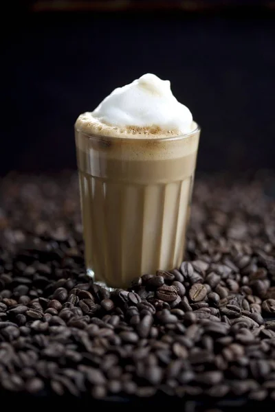 Glass of latte macchiato — Stock Photo, Image