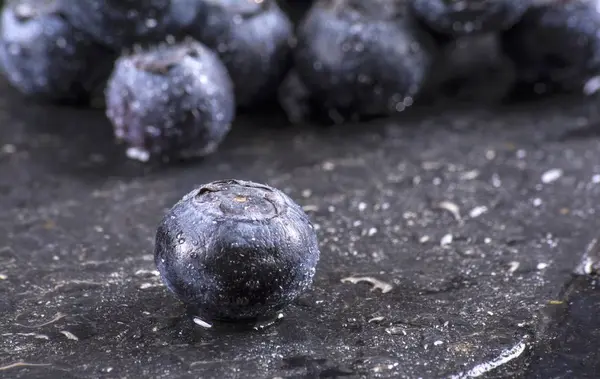 Fresh blueberries with drops of water — Stock Photo, Image