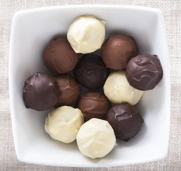 Assorted chocolate truffles — Stock Photo, Image