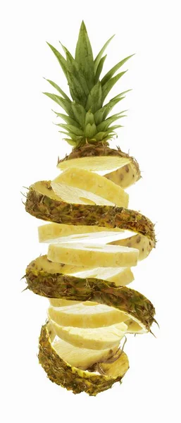 Slices of pineapple in spiral — Stock Photo, Image