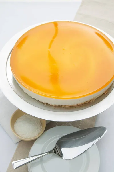 Meyve ile vanilyalı cheesecake — Stok fotoğraf