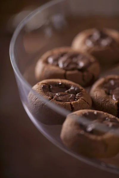 Biscuits au chocolat avec garniture — Photo