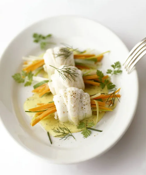 Rolled sole fillets — Stock Photo, Image
