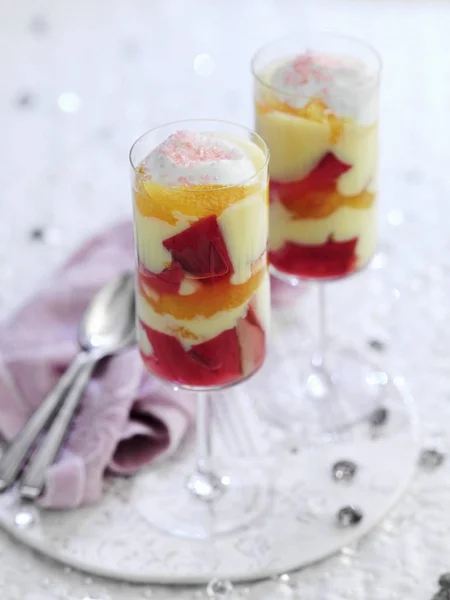 Dessert a strati di arancia — Foto Stock