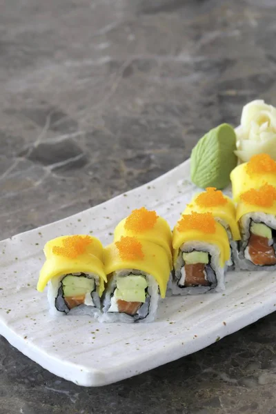 Sushi de salmón doble — Foto de Stock