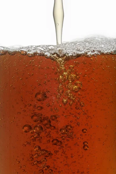 Closeup View Pouring Fish Broth — Stock Photo, Image