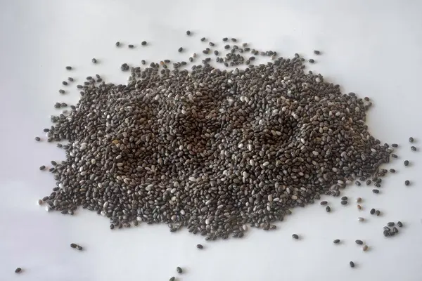 Sementes de chia em montão — Fotografia de Stock