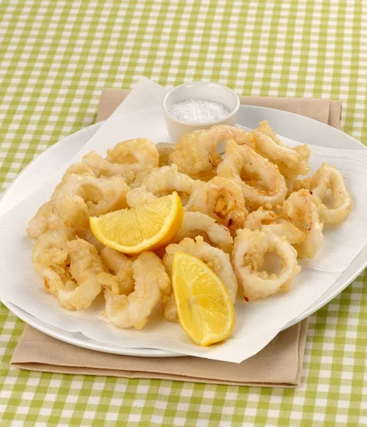 Fried squid rings — Stock Photo, Image