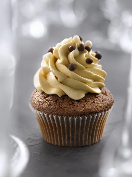 Choco-coffee cupcake — Stock Photo, Image
