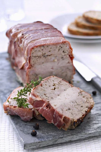 Tre kød terrine - Stock-foto