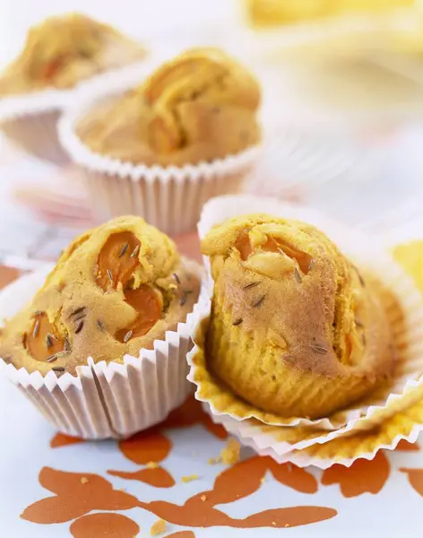 Gebackene Karotten-Kreuzkümmel-Muffins — Stockfoto