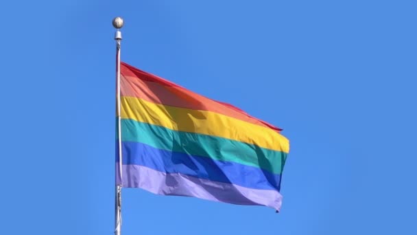 Dos videos de la bandera LGBT en cámara lenta real — Vídeos de Stock