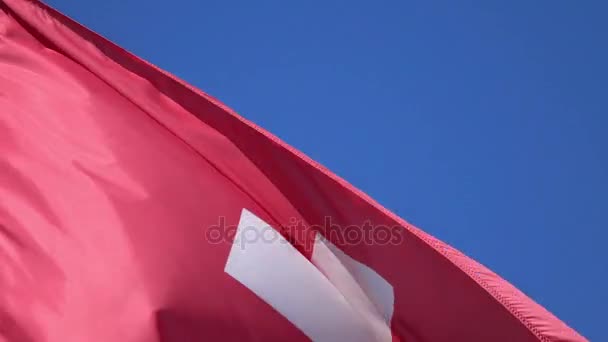 Video der Flagge der Schweiz in 4k — Stockvideo