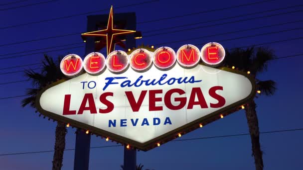 Publicznego znak drogowy, Las Vegas, Nevada, Usa, 25/09/2016 — Wideo stockowe