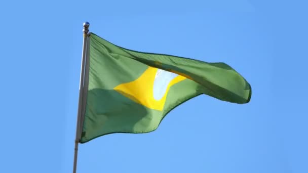 Video z brazilské vlajky v rozlišení 4k — Stock video
