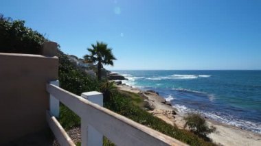 San Diego'da okyanus görünümünde 4k video