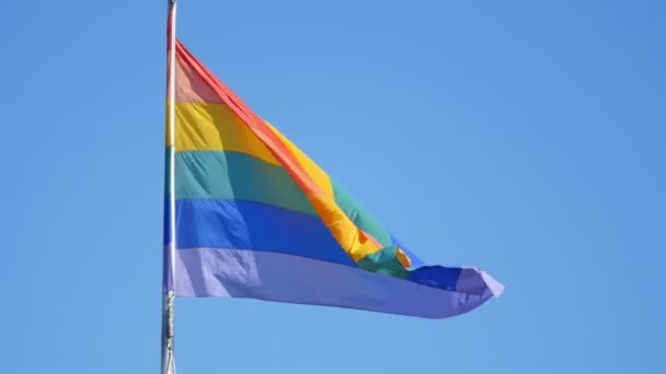 Video de la bandera LGBT en 4K — Vídeos de Stock