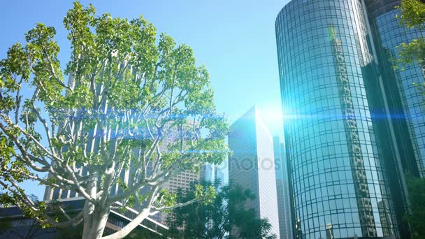 Vídeo do centro de negócios em Los Angeles em 4K — Vídeo de Stock