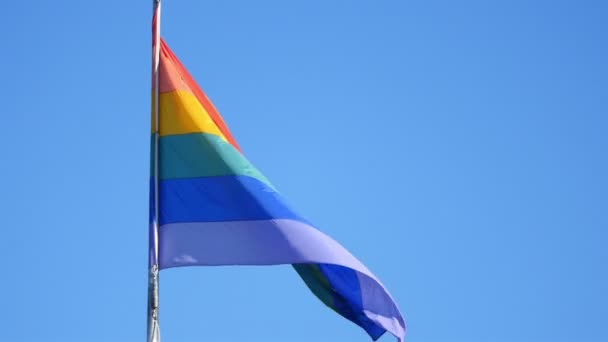 Video de la bandera del arco iris en 4K — Vídeo de stock