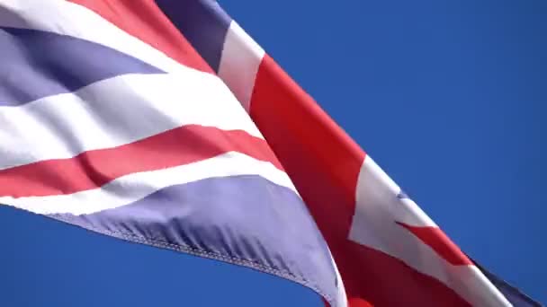 Βίντεο από την βρετανική σημαία σε ανάλυση 4k — Αρχείο Βίντεο