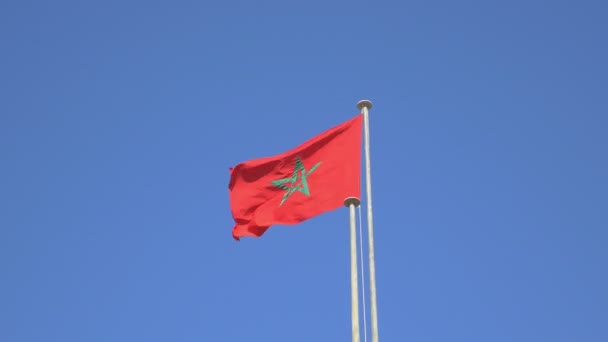 Два видео марокканского флага в 4K — стоковое видео