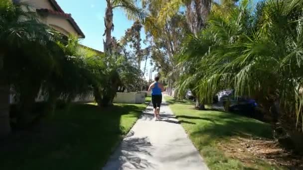 Drei Videos von Frau beim Joggen in 4K — Stockvideo