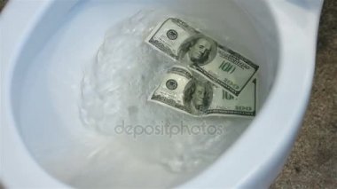 Klozet gerçek yavaş dolar yıkama video