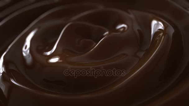 Vídeo de animação de fundo de chocolate líquido em câmera lenta — Vídeo de Stock