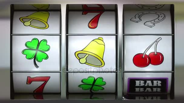 Slotmachine en winnaar animatie — Stockvideo