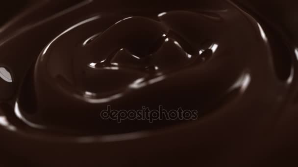 Vidéo d'animation de fond chocolat liquide au ralenti — Video