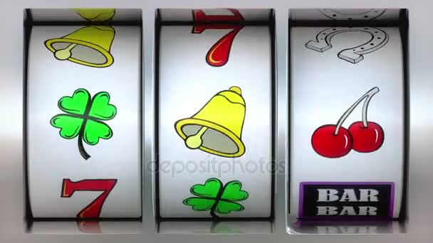 Slot Machine animazione mostrando la vincita — Video Stock