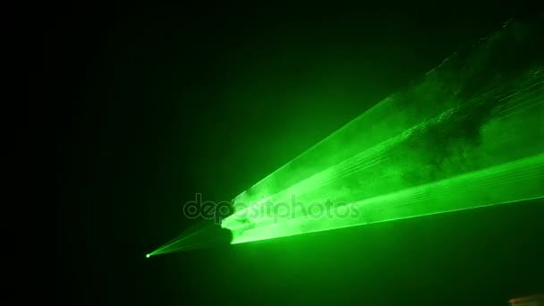 Video van groene laser show in 4k — Stockvideo