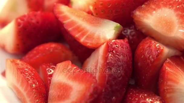 Vídeo de fresas en 4K — Vídeo de stock