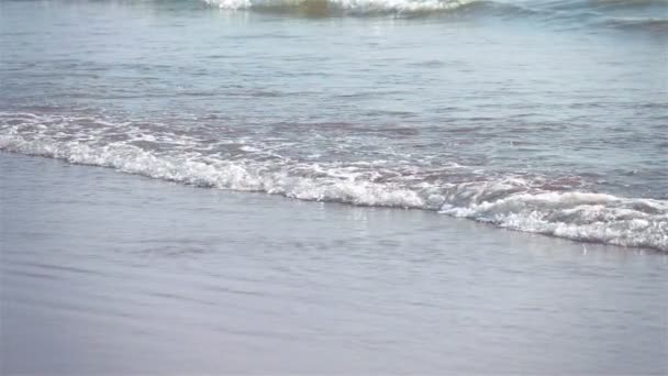 Okyanus dalgaları gerçek yavaş çekimde iki videoları — Stok video