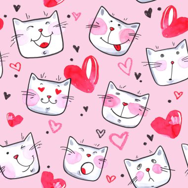 şirin yavru kedi ile Seamless Modeli.