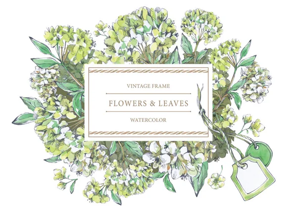 Vintage elegant flowers invitation