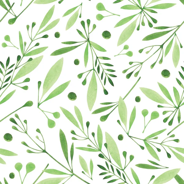 Watercolor seamless botanical pattern