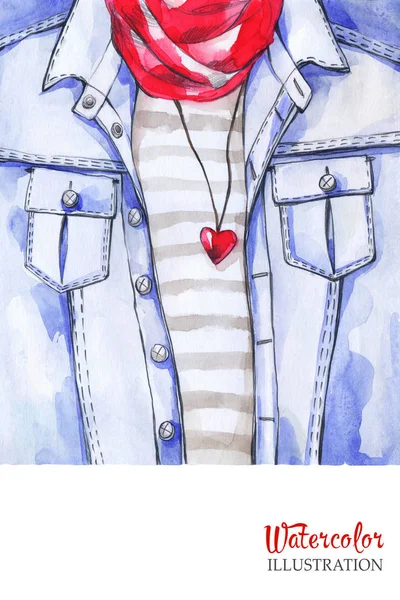 Ручна пофарбована джинсова сорочка — стокове фото