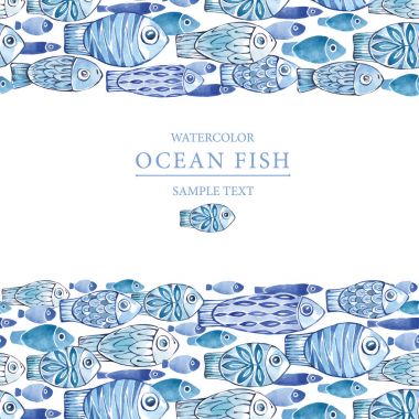 Suluboya kesintisiz yatay kenarlıklarını ile balıkçı. 