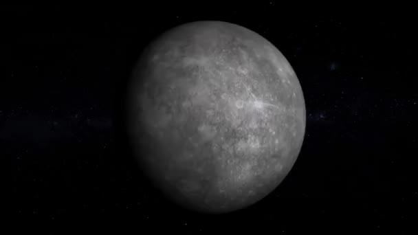 Planeten Merkurius roterande — Stockvideo
