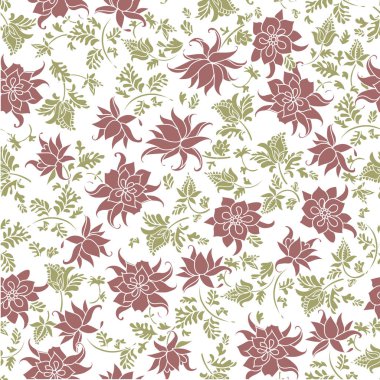 Sorunsuz pastel çiçek desen vektör çizim